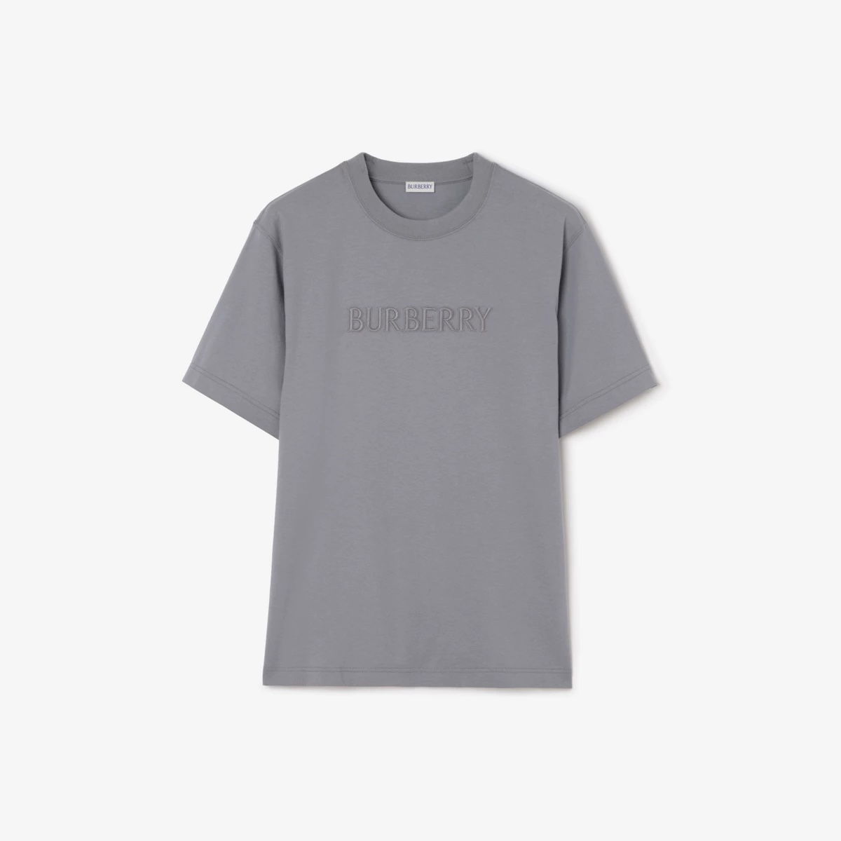 burberry logo embroidery cotton t-shirt